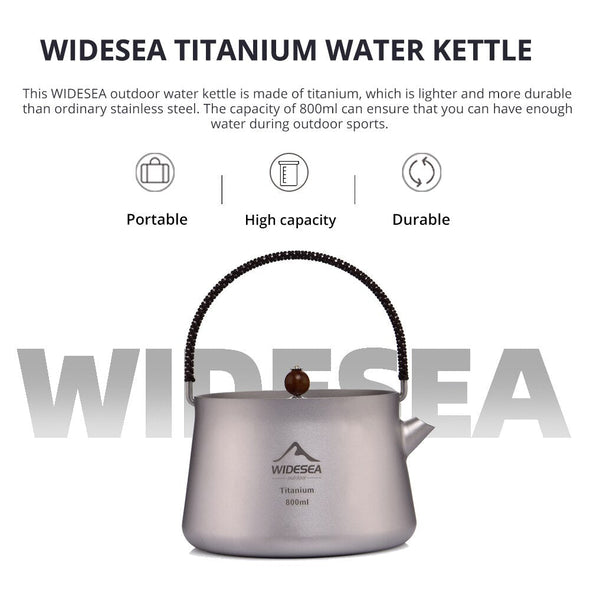 Camping 800ml/1.4 L Titanium Kettle