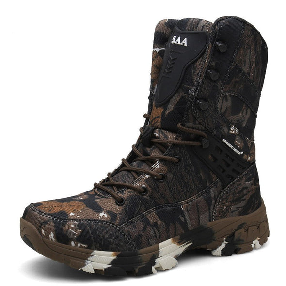 Camouflage Brown Men Boots